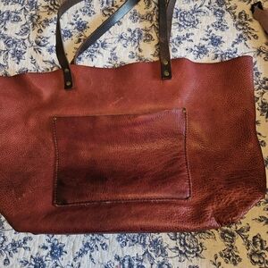 Portland Leather Burgundy Tote Bag